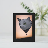 キャットホットエアバルーン葉書 ポストカード (スタンド正面)