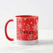 キャットホリデーカスタマイズ文字と名前 マグカップ (左)
