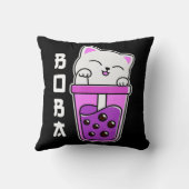 キャットボバアニメバブルティーネコガールズかわいいガールズ クッション (裏面)