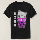 キャットボバアニメバブルティーネコガールズかわいいガールズ Tシャツ (デザイン正面)