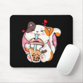 キャットボバティーバブルティーアニメかわいい猫キッズティー マウスパッド (マウス)