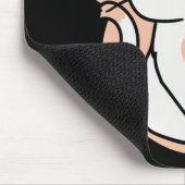 キャットボバ茶バブルティーアニメかわいいネコミルクティー マウスパッド (コーナー)