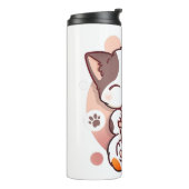 キャットボバ茶バブルティーアニメかわいい女児猫 タンブラー (回転左)