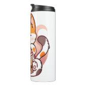 キャットボバ茶バブルティーアニメかわいい女児猫 タンブラー (回転右)