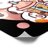 キャットボバ茶バブルティーアニメかわいい寧子 ポスター (角)