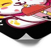 キャットボバ茶バブルティーアニメかわいい猫ギフトギ ポスター (角)