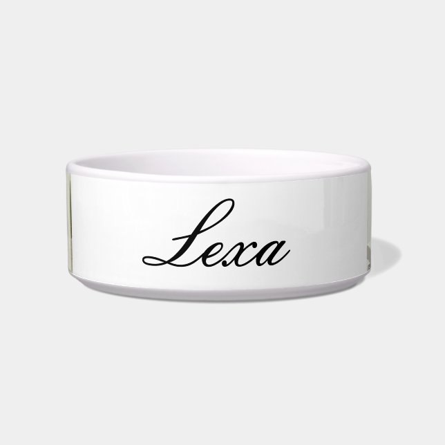 キャットボパーソナライズされたウルペットウォーター&フード ボウル (正面)