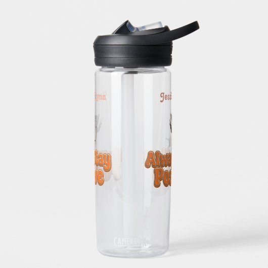 キャットボホヒッピーカスタムパーソナライズされたヒッピー ウォーターボトル (左面)