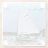 キャットボートセーリングコースター ガラスコースター (裏面)