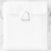 キャットボートセーリングロゴ(セールプラン) ラウンドシール (バッグ)