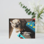 キャットポストカードに乗る列車 ポストカード (スタンド正面)