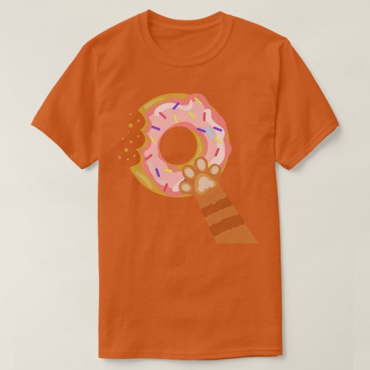 キャットポーグラブドーナツ Tシャツ (デザイン正面)