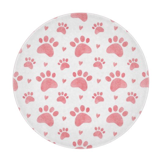 キャットポーズウォーターカラーパターン カッティングボード (正面)