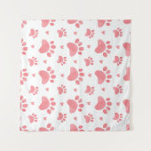 キャットポーズウォーターカラーパターン タペストリー (正面(横))