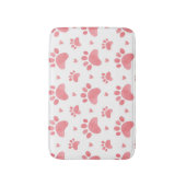 キャットポーズウォーターカラーパターン バスマット (正面縦)