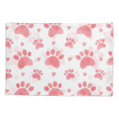 キャットポーズウォーターカラーパターン 枕カバー (裏面)