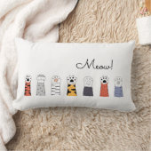 キャットポーズミオペットラバーズデコールカラフルおもしろい ランバークッション (ブランケット)