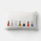 キャットポーズミオペットラバーズデコールカラフルおもしろい ランバークッション (裏面)