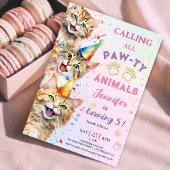 キャットポーティ誕生日パーティーガール5誕生日 招待状