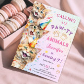 キャットポーティ誕生日パーティーガール9誕生日 招待状