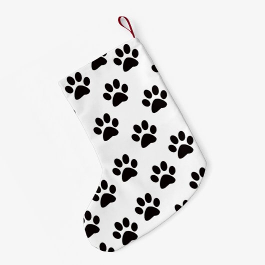 キャットポーパーソナライズされたププリントクリスマスストッキング スモールクリスマスストッキング (裏面 (吊り時))