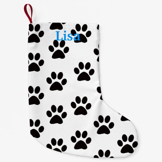 キャットポーパーソナライズされたププリントクリスマスストッキング スモールクリスマスストッキング (正面)