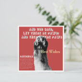 キャットポーフラットグリーティングカード サンキューカード (スタンド正面)