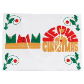 キャットマイクリスマスホリデイ抱き枕 ラージペーパーバッグ (裏面)