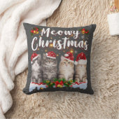 キャットマイファミリーマッチングクリスマスパジャマスサンタ クッション (ブランケット)