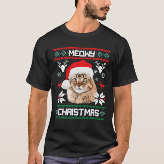 キャットマイファミリーマッチングクリスマスパジャマスサンタ Tシャツ