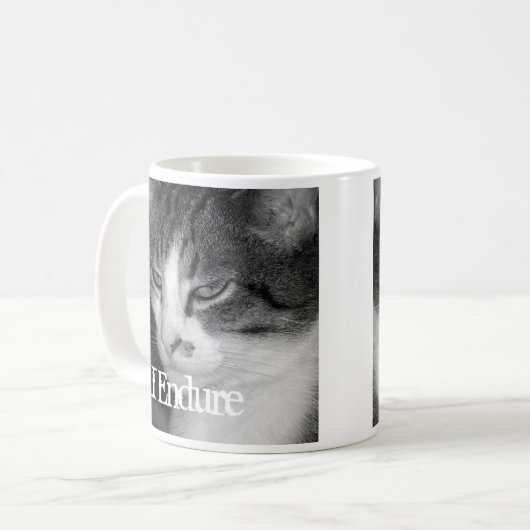 キャットマグのクラビー「我慢」 コーヒーマグカップ (正面左)