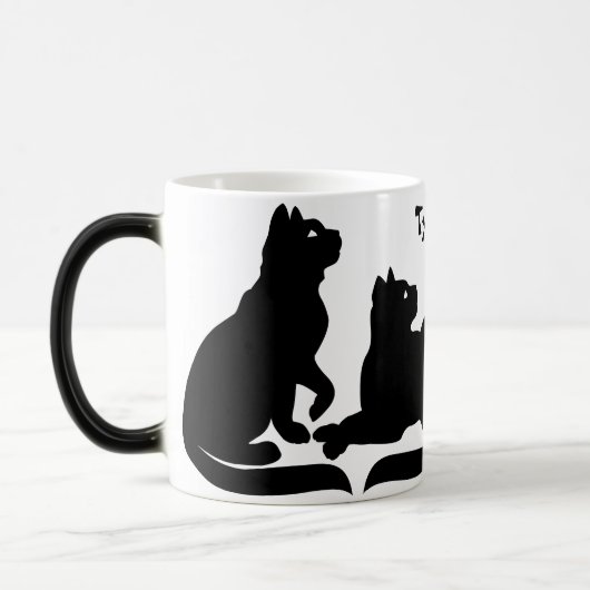 キャットマグコーヒーカップパーソナライズされたマグカップ猫好きカップ モーフィングマグカップ (左)