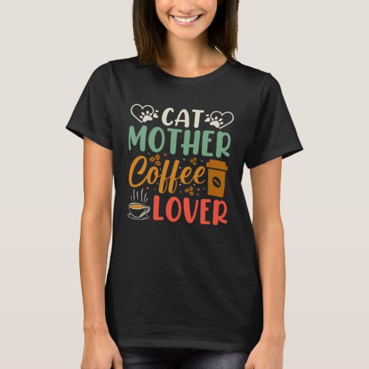 キャットマザーコーヒーことわざコーヒー1 Tシャツ (正面)