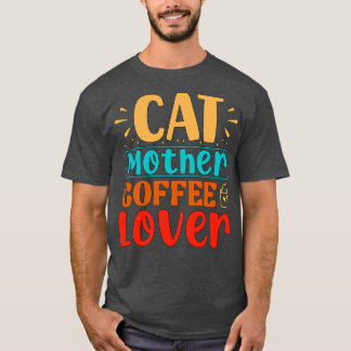 キャットマザーコーヒー好おもしろいき猫 Tシャツ