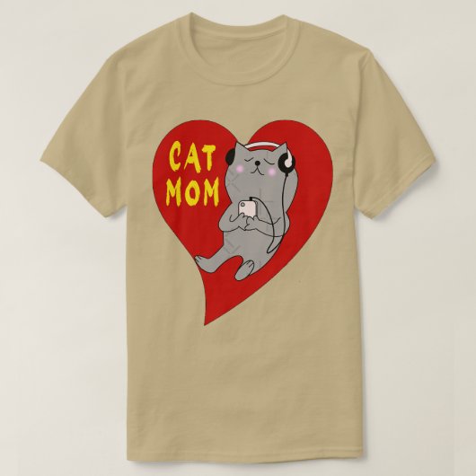 キャットマザーコーヒー愛好家110 Tシャツ (デザイン正面)