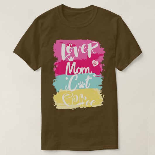 キャットマザーコーヒー愛好家16 Tシャツ (デザイン正面)