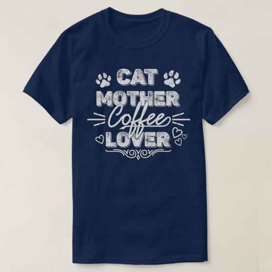 キャットマザーコーヒー愛好家191 Tシャツ (デザイン正面)