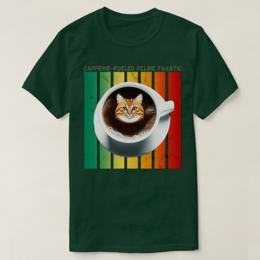キャットマザーコーヒー愛好家20 Tシャツ (デザイン正面)