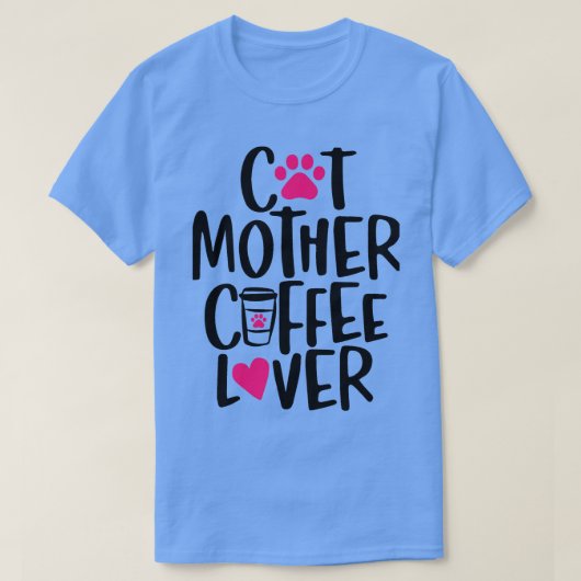 キャットマザーコーヒー愛好家243 Tシャツ (デザイン正面)