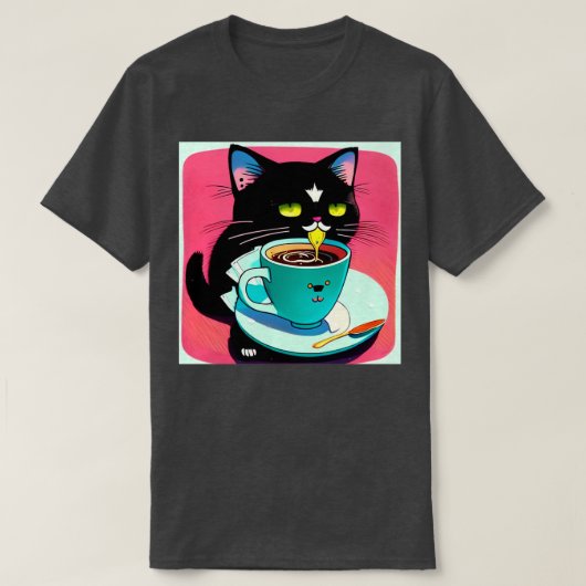 キャットマザーコーヒー愛好家261 Tシャツ (デザイン正面)