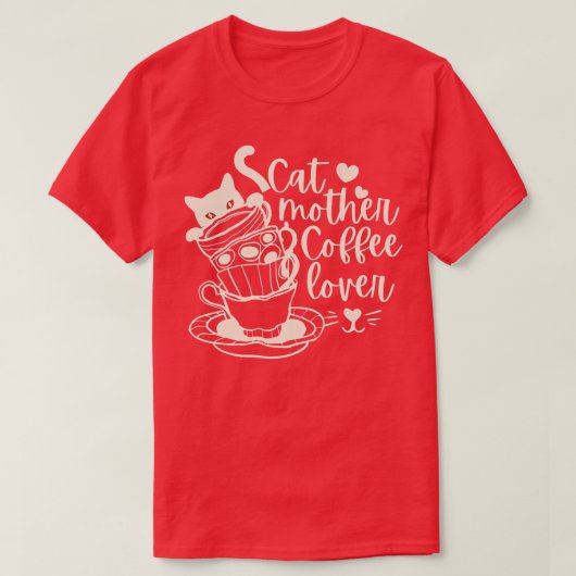 キャットマザーコーヒー愛好家83 Tシャツ (デザイン正面)