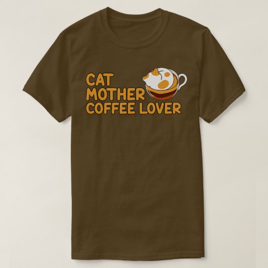 キャットマザーコーヒー愛猫マザーコーヒーコーヒー愛人フル Tシャツ (デザイン正面)