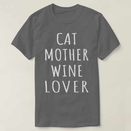 キャットマザーワイン恋人I Tシャツ (デザイン正面)