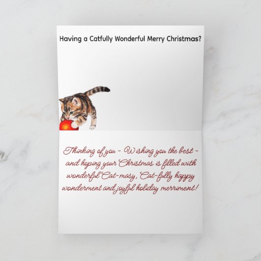 キャットマシー 完璧なクリスマスの子猫 かわいい シーズンカード (内部)