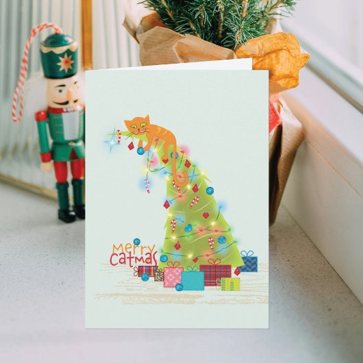 キャットマスの木 クリスマスカード カード