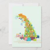キャットマスの木 クリスマスカード カード (正面)