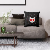 キャットマスコットサングラスおもしろいキュイクールーレッドブラック クッション