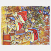 キャットマス フリースブランケット (正面(横))