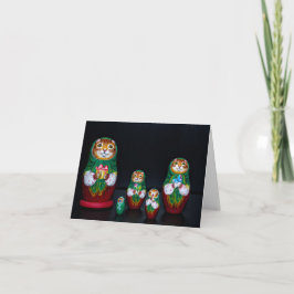 キャットマトリョスカクリスマスカード カード