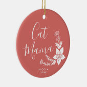 キャットマパーソナライズされたマファーベビーかわいいペットオーナーギフト セラミックオーナメント (右)